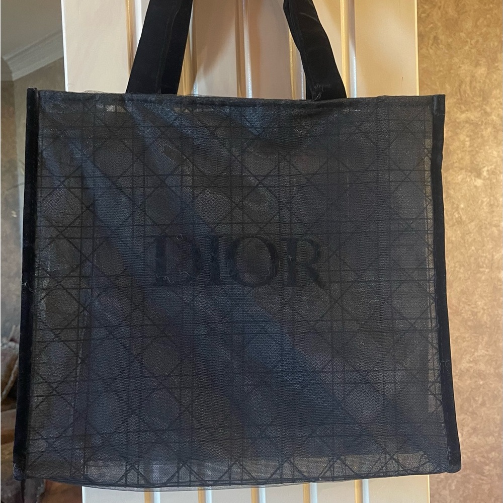 DIOR Mesh Black Tote Bag